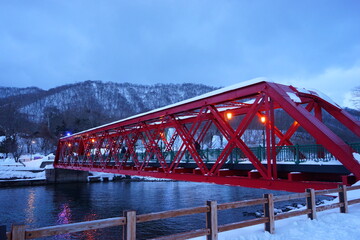 日本 北海道 千歳 支笏湖 山線鉄橋

