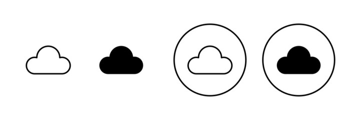 Cloud icons set. cloud sign and symbol