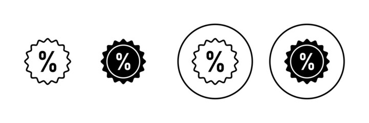 Discount icons set. Discount tag sign and symbol