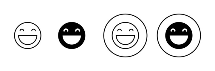 Smile icons set. smile emoticon icon. feedback sign and symbol