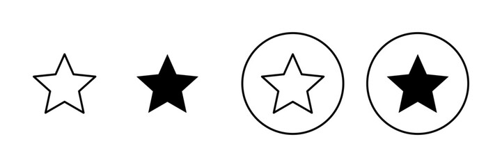 Star Icons set. rating sign and symbol. favourite star icon