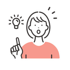 若い女性の閃き