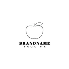apple fruit logo icon design concept vector illustration