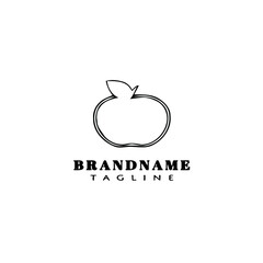 apple fruit logo icon design template vector concept