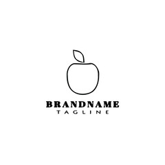 apple fruit logo icon design template vector simple