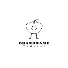 apple fruit logo icon design template vector illustration