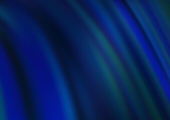 Dark BLUE vector template with bent ribbons.