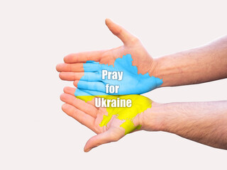 Pray for Ukraine Hände 