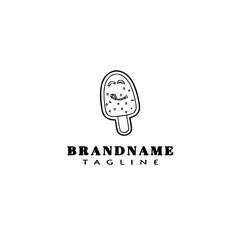 ice cream stick logo cartoon design icon vector illustration
