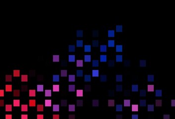 Dark Blue, Red vector background with rectangles.