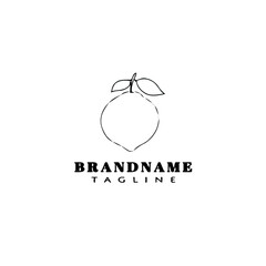 mango fruit logo cartoon icon design template isolated vector illustration