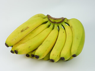 group of bananas isolated on a white background