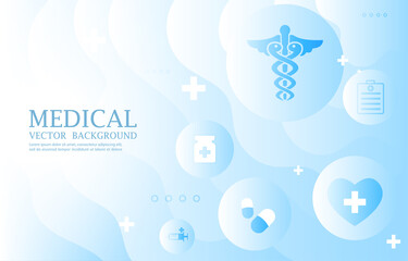 Medical vector blue color gradient wallpaper