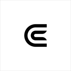 Letter CC or C in black vector logo
