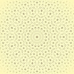 Lace round pattern pale yellow color abstract texture.