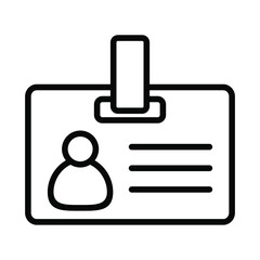 Obraz premium id card outline style icon