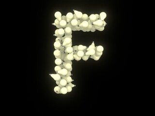 Lightbulb Themed Font  Letter F