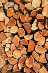 Detail of pile of wood
