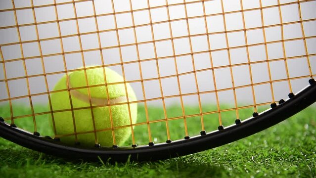 tennis racket and ball