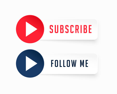 subscribe and follow me buttons