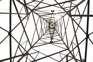Photos from the bottom corner of the high voltage post or High voltage tower
