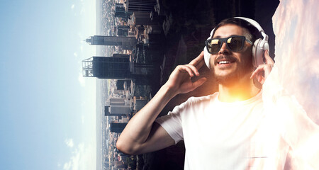 Young man with headphones