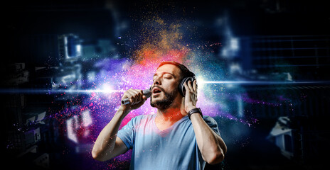 Young man with headphones