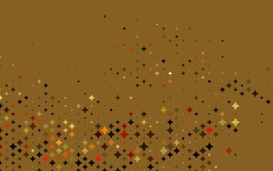 Light Orange vector cover with small and big stars.