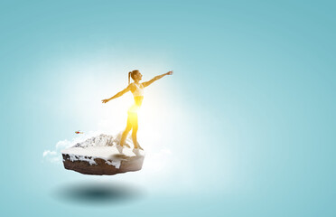 Young beautiful girl wearing fashion sports wear doing exercise