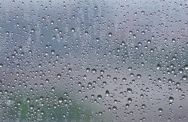 Beautifull Close-up Raindrops on the window