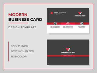 Clear and minimal design business card template vector illustration