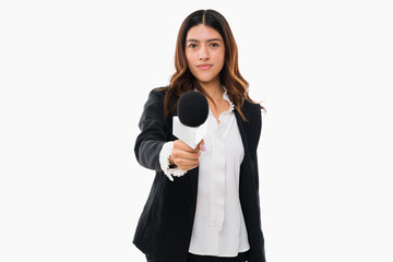 Professional female journalist