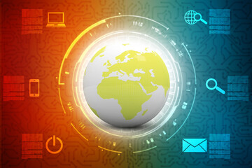 3d illustration of Data sharing concept