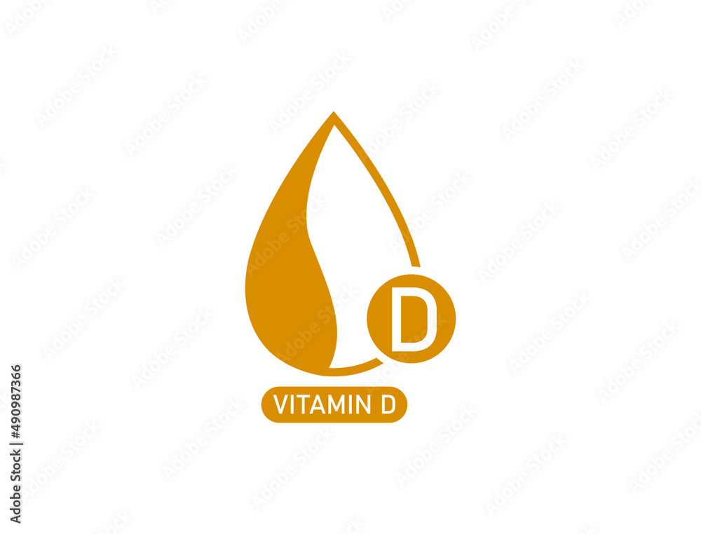 Canvas Prints vitamin d icon, oil drop, logo vector illustration 