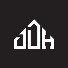 DDH letter logo design on black background. DDH creative initials letter logo concept. DDH letter design.