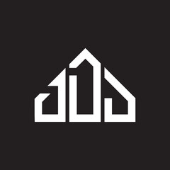 DDJ letter logo design on black background. DDJ creative initials letter logo concept. DDJ letter design.