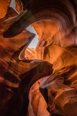 Foto op Plexiglas Donkerbruin Abstracte muren van een slotcanyon in Arizona