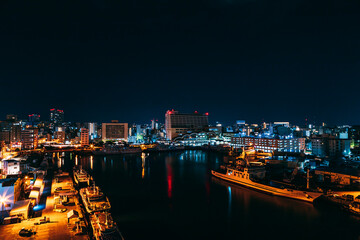 Fototapeta na wymiar 沖縄　とまりん夜景