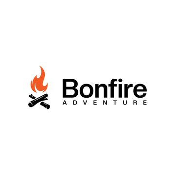 bonfire logo design. logo template