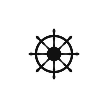recommend clip art: ship wheel silhouette vector design for logo icon