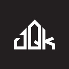 DQK letter logo design on black background. DQK creative initials letter logo concept. DQK letter design.