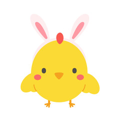 cartoon little chick Hatched eggs on Easter. decorate greeting cards for children