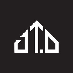 DTO letter logo design on black background. DTO creative initials letter logo concept. DTO letter design.