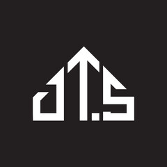 DTS letter logo design on black background. DTS creative initials letter logo concept. DTS letter design.