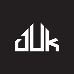 DUK letter logo design on black background. DUK creative initials letter logo concept. DUK letter design.