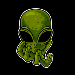 alien hand illustration