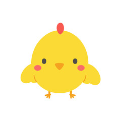 cartoon little chick Hatched eggs on Easter. decorate greeting cards for children