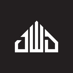 DWD letter logo design on black background. DWD creative initials letter logo concept. DWD letter design.