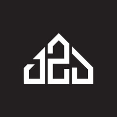DZJ letter logo design on black background. DZJ creative initials letter logo concept. DZJ letter design.