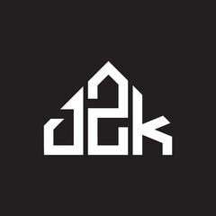 DZK letter logo design on black background. DZK creative initials letter logo concept. DZK letter design.